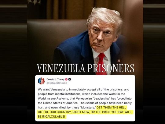 Prezydent Trump: Wenezuela zapłaci niepoliczalną cenę, jeśli nie przyjmie z powrotem imigrantów