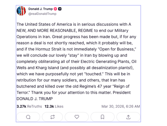 Prezydent Trump zagroził Iranowi zniszczeniem elektrowni, jeżeli nie zostanie osiągnięte porozumienie