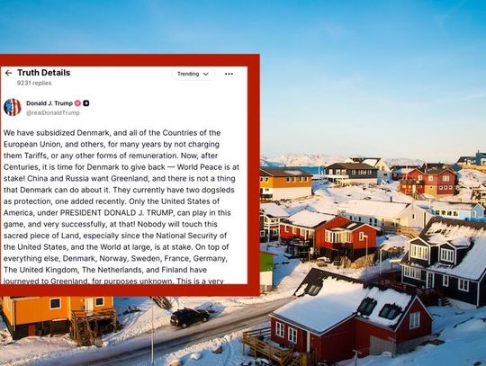 Prezydent Trump zapowiedział cła na osiem państw europejskich za wspieranie Grenlandii
