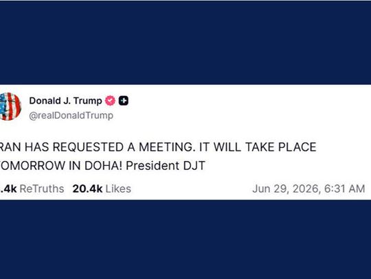 Prezydent Trump zapowiedział rozmowy z Iranem w Katarze we wtorek