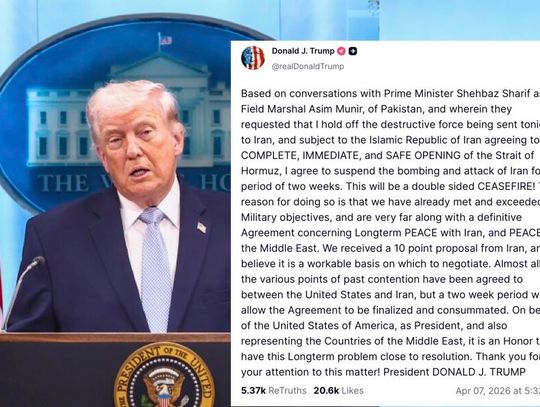 Prezydent Trump: zgadzam się wstrzymać bombardowania i ataki na Iran na okres dwóch tygodni