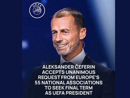 Prezydent UEFA Ceferin będzie ubiegać się o reelekcję