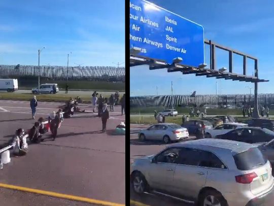 Propalestyński protest zablokował dojazd na lotnisko O’Hare (WIDEO)