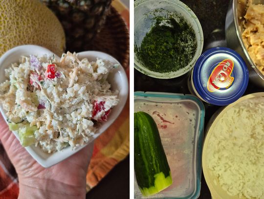 Sałatka z ryżu „z tego, co masz w lodówce”