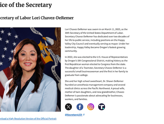 Sekretarz Departamentu Pracy USA odchodzi ze stanowiska