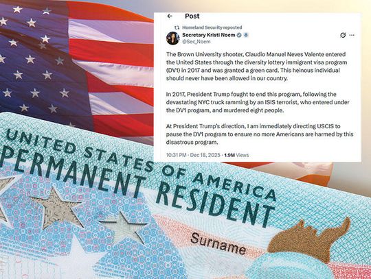 Sekretarz DHS zapowiada zawieszenie loterii wizowej po zabójstwie na Uniwersytecie Browna