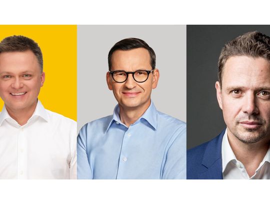 Sondaż prezydencki United Survey: Hołownia 24,8 proc ., Morawiecki 24,3 proc., Trzaskowski 22,2 proc.