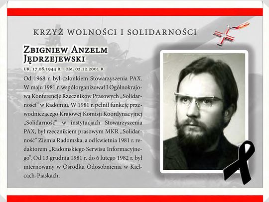 Śp. Zbigniew Jędrzejewski pośmiertnie odznaczony Krzyżem Wolności i Solidarności