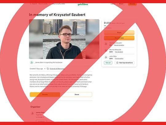 Ostrzeżenie przed oszukańczą zbiórką na GoFundMe po śmierci Krzysztofa Szuberta