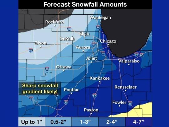 Synoptycy zapowiadają śnieg w powiatach metropolii chicagowskiej