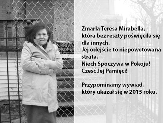 Teresa Mirabella: trzeba stać na Bożym posterunku