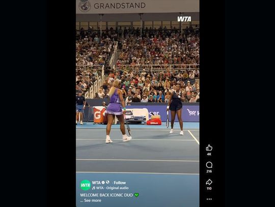 Turniej WTA w Cincinnati - siostry Williams odpadły w 1. rundzie debla