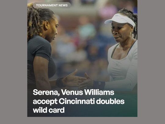 Turniej WTA w Cincinnati - siostry Williams z „dziką kartą" w deblu