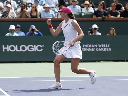 Turniej WTA w Indian Wells - Świątek: byłam na tyle skoncentrowana, że wychodziło idealnie