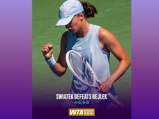 Turniej WTA w Toronto - Świątek awansowała do trzeciej rundy