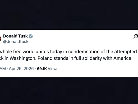 Tusk o ataku na gali korespondentów w Waszyngtonie: Polska w pełni solidaryzuje się z Ameryką