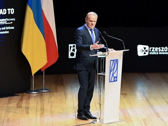 Tusk w Rzeszowie: Polska i Ukraina zbudują armadę dronową