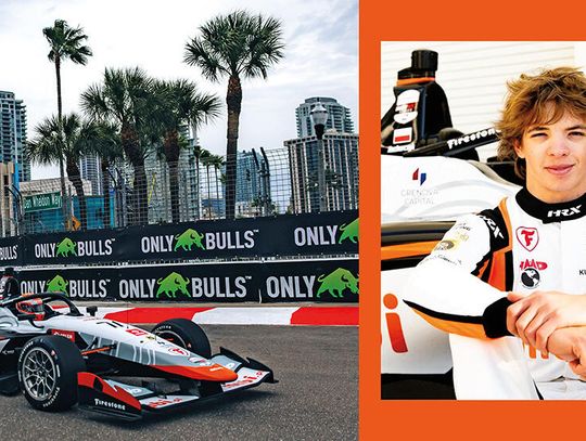 Tymek Kucharczyk na podium w debiucie Indy NXT