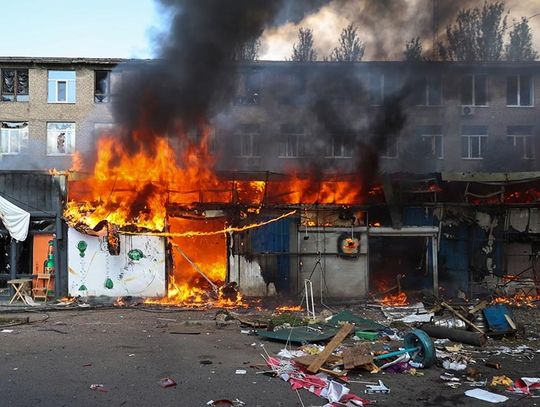 Ukraina. Media: co najmniej 16 ofiar śmiertelnych rosyjskiego ostrzału Kostiantyniwki w Donbasie (WIDEO)