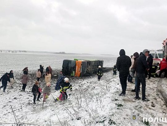 Ukraina. Policja: wypadek autokaru relacji Warszawa-Odessa w obwodzie chmielnickim; są ranni