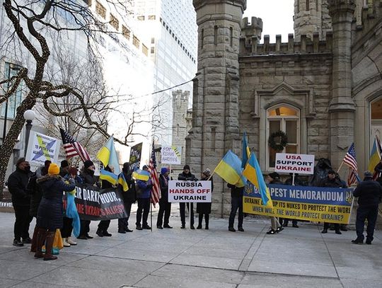 Ukraińska społeczność w Chicago protestuje przeciwko rosyjskiej agresji