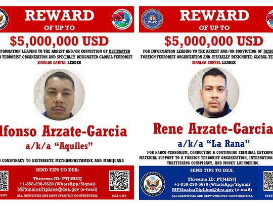 USA wyznaczają 10 mln dolarów nagrody za szefów meksykańskiego kartelu Sinaloa
