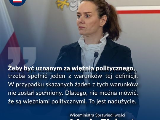 Wiceszefowa MS o strajku głodowym M. Kamińskiego: każdy ma prawo nie jeść i nie pić