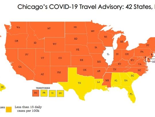 Większość kraju na chicagowskiej liście kwarantanny