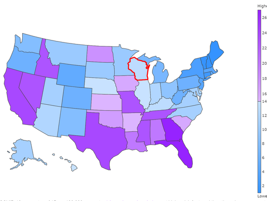 Wisconsin usunięte z chicagowskiej listy kwarantanny