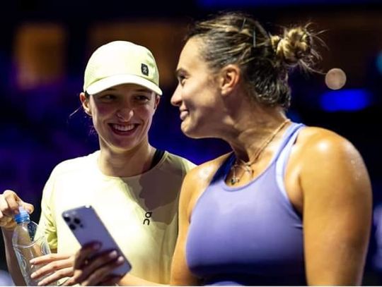 WTA Finals - wspólny trening Świątek i Sabalenki