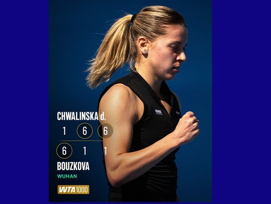 WTA w Wuhan — Chwalińska odwróciła mecz z Bouzkovą i zagra w 1/8 finału