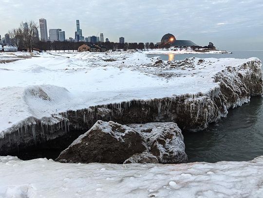 Zimą jezioro Michigan piękne i niebezpieczne