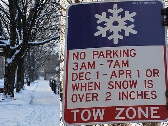 Zimowy zakaz parkowania w Chicago od poniedziałku Zimowy zakaz parkowania w Chicago od poniedziałku
