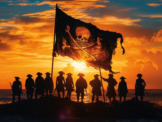 Złowieszczy łopot czarnej flagi