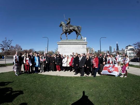 Złożenie wieńców pod pomnikiem gen. Tadeusza Kościuszki przy Alei Solidarności