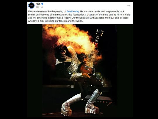Zmarł Ace Frehley, główny gitarzysta zespołu Kiss