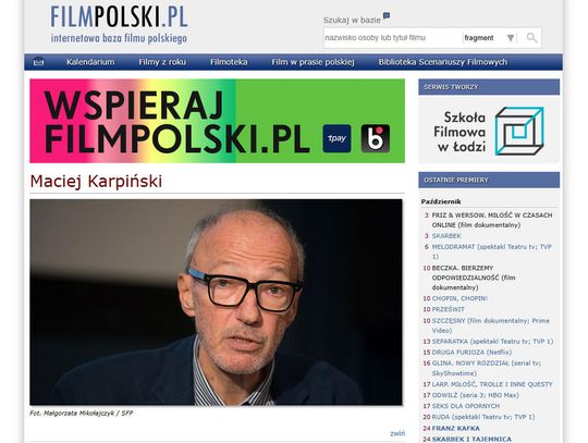 Zmarł Maciej Karpiński, prozaik, dramaturg, scenarzysta i pedagog