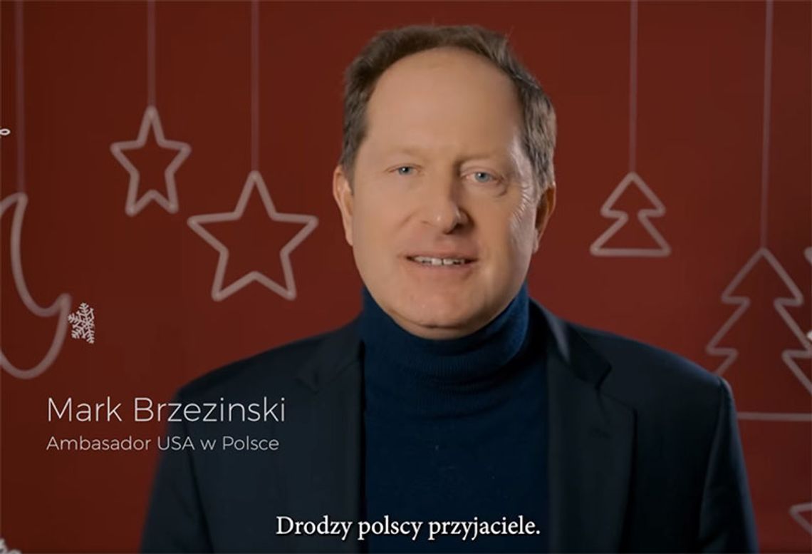 Ambasador USA Mark Brzezinski złożył Polakom świąteczne życzenia (WIDEO)