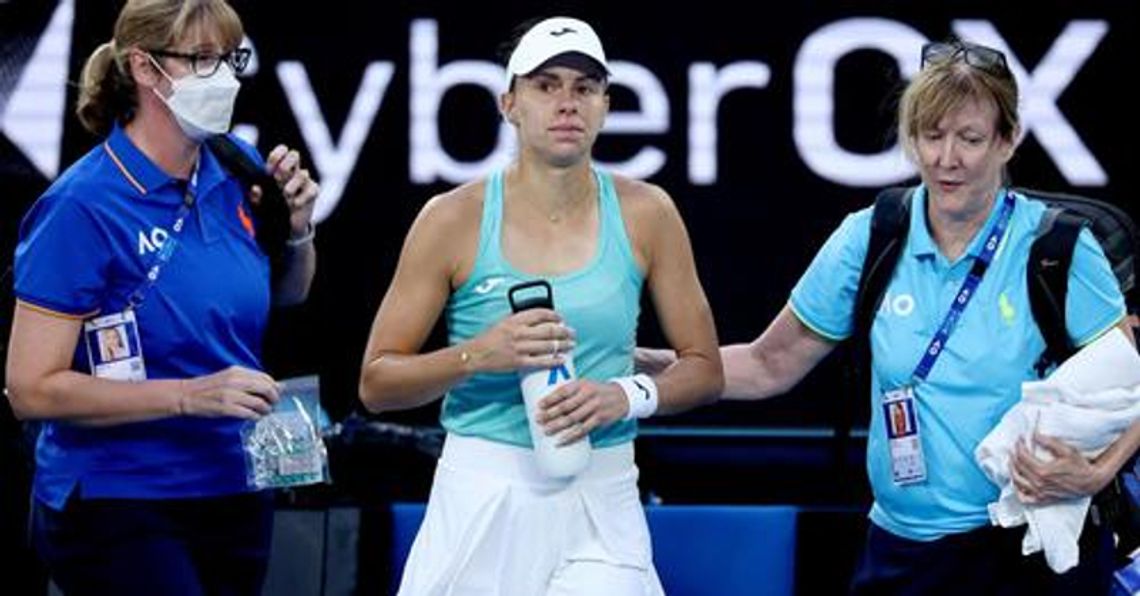 Australian Open - krecz Linette w meczu z Wozniacki w 1. rundzie Australian Open - krecz Linette w meczu z Wozniacki w 1. rundzie