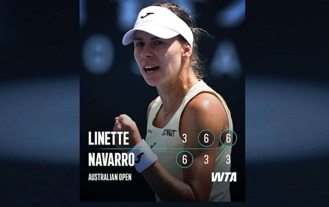 Australian Open - wielkoszlemowe przełamanie Linette