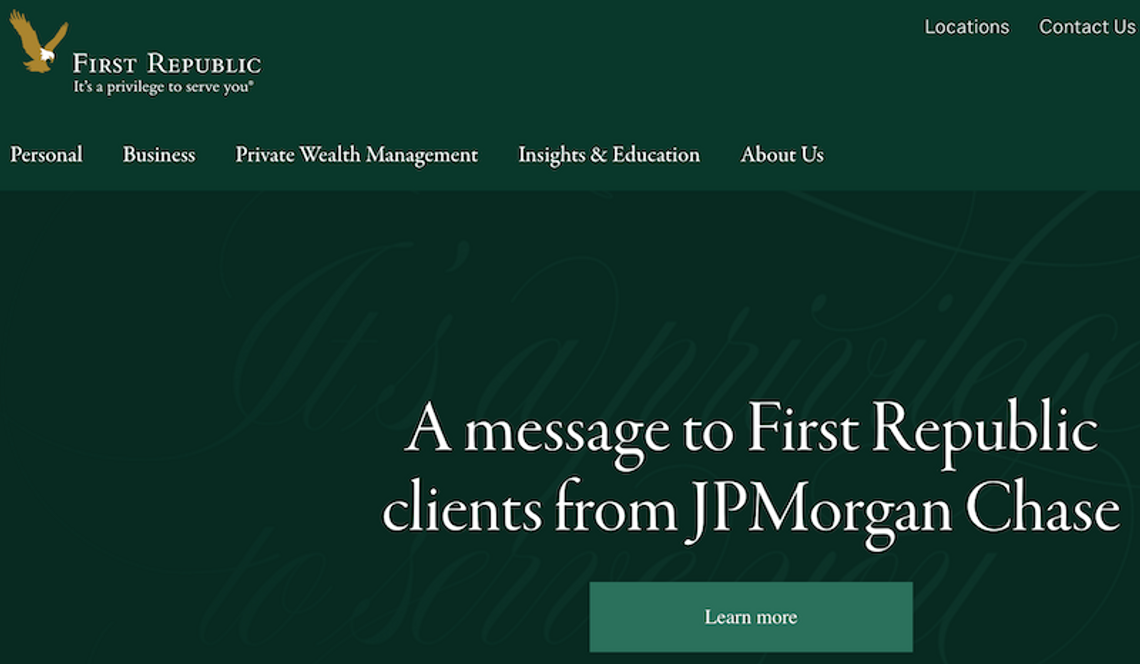 Bank First Republic został przejęty przez regulatorów i sprzedany JPMorgan