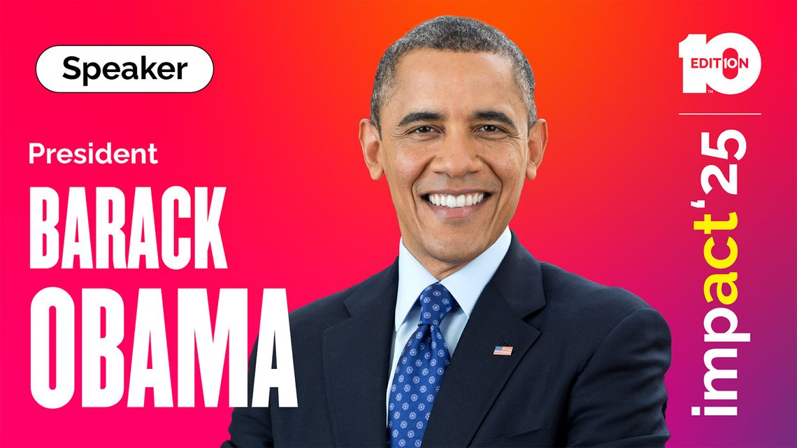 Barack Obama, przedstawiciele rządu, biznesu i liderzy opinii na kongresie Impact