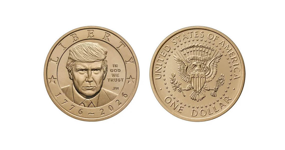 Bessent ogłosił bicie złotej jednodolarówki z wizerunkiem Trumpa Bessent ogłosił bicie złotej jednodolarówki z wizerunkiem Trumpa