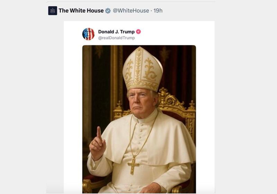 Biały Dom publikuje zdjęcie Trumpa jako papieża stworzone przez AI