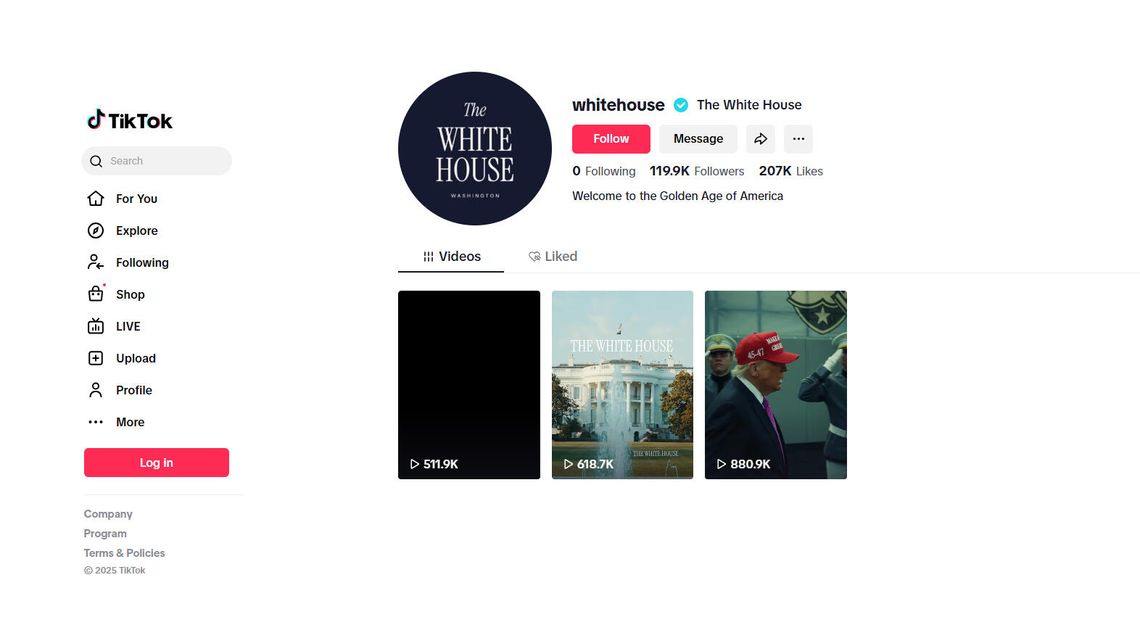 Biały Dom uruchomił oficjalne konto na TikToku