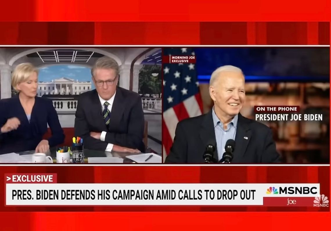 Biden w MSNBC: Nie obchodzi mnie to, co myślą elity; nie wycofam się (WIDEO)