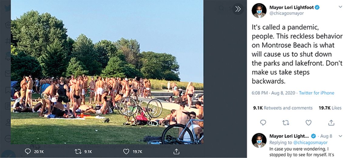 Burmistrz grozi ponownym zamknięciem wybrzeża; chicagowianie uciekają na plaże na przedmieściach