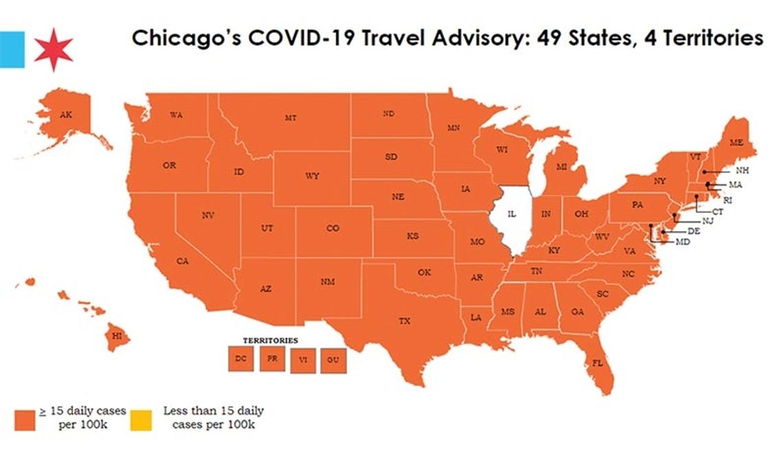 Cały kraj nadal na chicagowskiej liście kwarantanny