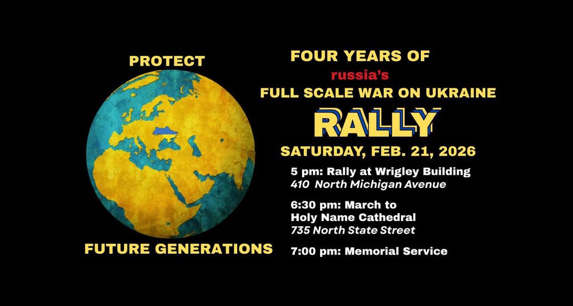 Chicago upamiętnia czwartą rocznicę wojny w Ukrainie