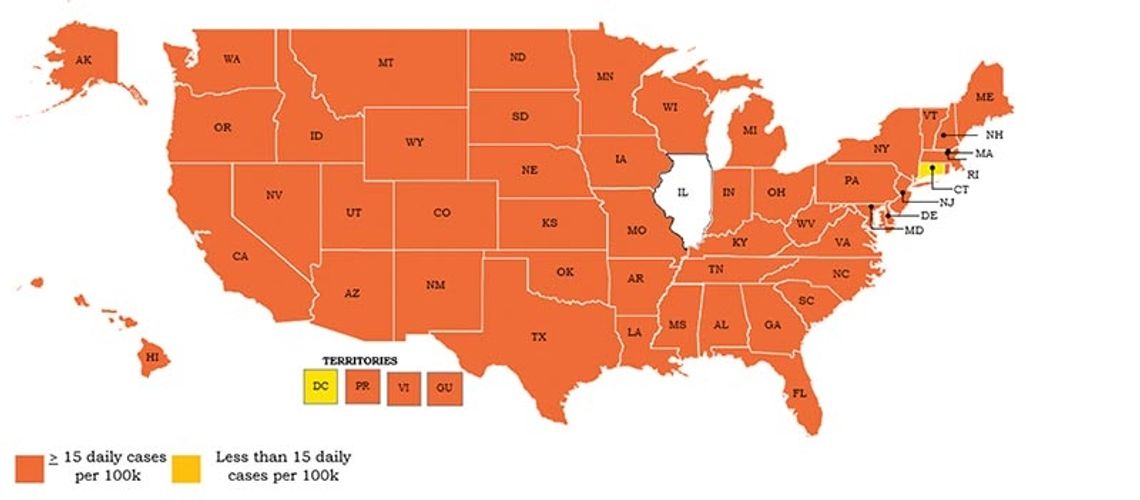 Connecticut i Dystrykt Kolumbii usunięte z chicagowskiej listy kwarantanny